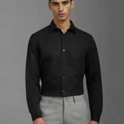 Louis Philippe Black Regular Fit Shirt-image-25