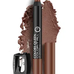 Colors Queen Color It All Lip Crayon Lipstick with Sharpener 24 Chocolate - 3.5 gm-picture-8