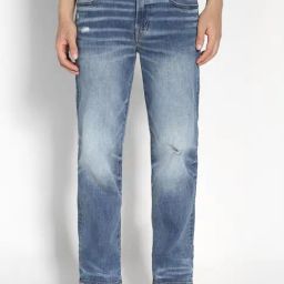 American Eagle Blue Regular Fit Distressed Distressed Jeans-picture-35