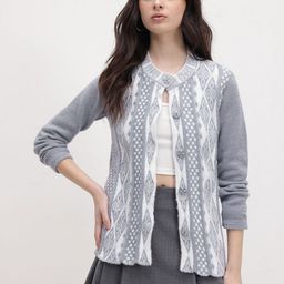 Roadster Women Grey Wool Cardigan Sweaters-picture-15