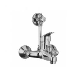PLUMBER KORINA Wall Mounted Chrome Finish Single Lever Wall Mixer 3-in-1, KNA-3103-33