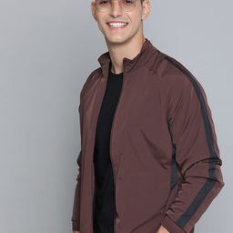 Mast & Harbour Men Burgundy Bomber Jacket-image-45