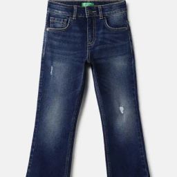 United Colors of Benetton Boys Blue Washed Jeans-image-89