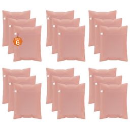 Kuber Industries Peach-Colored 18 Pieces Reusable Rectangular Laundry Bags With Zipper-35