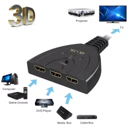LOTA High-Speed 1x3 HDMI Splitter Black 1 Input & 3 Output Ports, MST-832-LT image 3