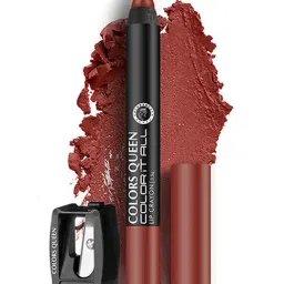 Colors Queen Color It All Lip Crayon Lipstick with Sharpener 25 Coco Block - 3.5 gm-picture-14