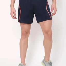 Dida Navy Polyster Regular Fit Solid Shorts-picture-1
