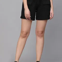 Strong & Brave Black Cotton Regular Fit Sports Shorts-image-84