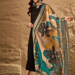 InWeave A-Line Kurta With Palazzo & Dupatta image 3