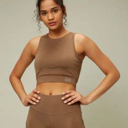 SILVERTRAQ Brown Relaxed Fit Crop Top-image-57