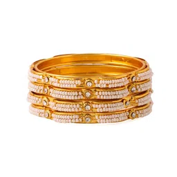 Anouk Set of 4 Pearl Studded Bangles image 4