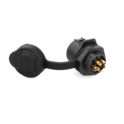 LP-12 Female 5 Pin Round Soldering Type Power Socket with Plastic Shell IP67 125V 5A(Hex Type)LP-12 Female 5 Pin Round Soldering Type Power Socket with Plastic Shell IP67 125V 5A(Hex Type) image 2