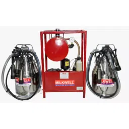 Milkwell 1 HP 1440 RPM Double Bucket Fixed Type Prime Milking Machine MW2-PRIME-47
