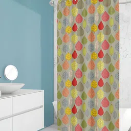 ArtzFolio Green & Red Printed Waterproof Shower Curtain-image-69