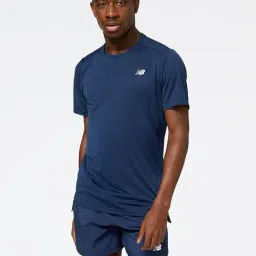 New Balance Blue Regular Fit Sports T-Shirt-image-4