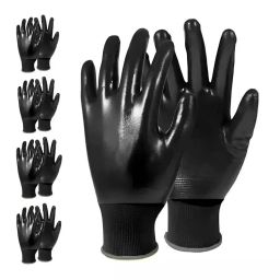 Mastership Full Nitrile Coated Safety Gloves Black Free Size (Pack of 1 Pair)-23