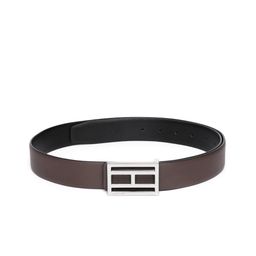 Tommy Hilfiger Men Brown & Black Solid Leather Reversible Belt-image-19