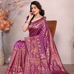 AVANTIKA FASHION Women Ethnic Woven Design Zari Pure Silk Banarasi Saree-image-96