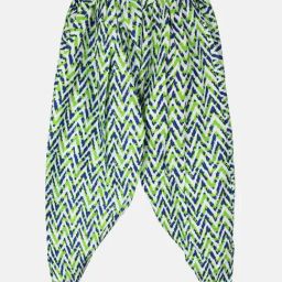 Kiddopanti Kids Green & Navy Printed Harem Pants-image-33