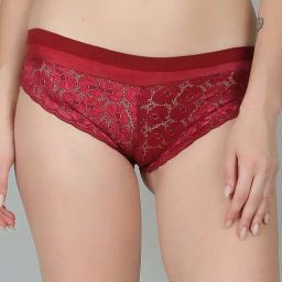N-Gal Maroon Self Pattern Hipster Panty-image-26