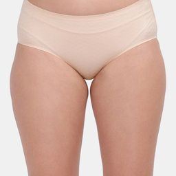 Amour Secret Women Beige Mid Rise Anti Odour Hipster Brief-image-24