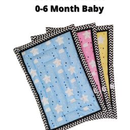 Fabrify New Born Baby Supper Soft Cotton Mattress Godadi Quilt (Pack of 3) -Multi Color-13