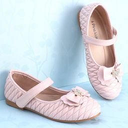 Pine Kids Velcro Closure Ballerina With Bow Applique - Pink-image-34