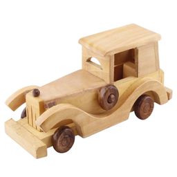 Desi Karigar Wooden Classical Vintage Roof Car Jeep Moving Toy-18