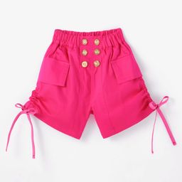 Kookie Kids Knit Mid Thigh Length Solid Shorts - Pink-image-22