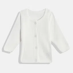 RVK Full Sleeves Solid Stretchable Cardigan Sweater- Off White-picture-43