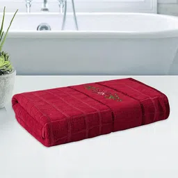 Kuber Industries Red Striped 260 GSM Bath Towel-image-52