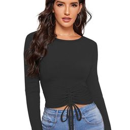 unianta Long Sleeves Fitted Crop Top-image-37