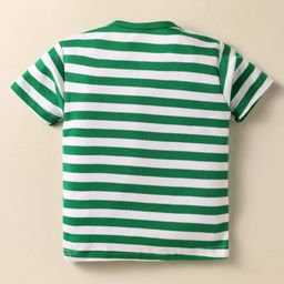 Kidi Wav Pack Of 2 Half Sleeves Striped & Abstract Printed Tees & Coordinating Shorts Set - Multi Colour image 3
