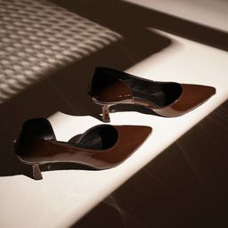 Froh Feet Women Pointed Toe Kitten Heeled Pumps-image-63