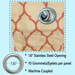 Trance Home Linen Red & White Set of 2 Geometric Window image 5