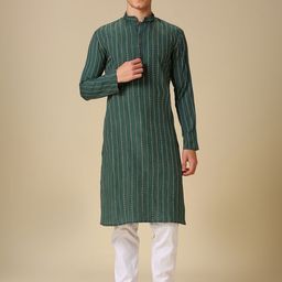 RAJUBHAI HARGOVINDAS Ethnic Motifs Printed Mandarin Collar Pure Cotton Straight Kurtas-picture-34
