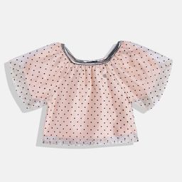 Allen Solly Junior Girls Polka Dot Print Puff Sleeve Top-picture-29