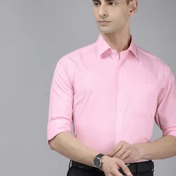 Arrow Pure Cotton Textured Manhattan Slim Fit Opaque Formal Shirt-picture-14