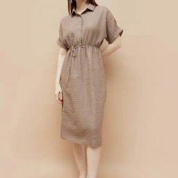 Code By Lifestyle Medium Beige Regular Fit Dress-image-23