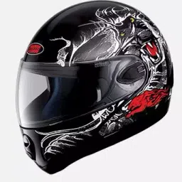 Studds N2 Black Medium (570 mm) Flip Up-Full Face Helmet, Ninja 2G D2 Decor-image-42