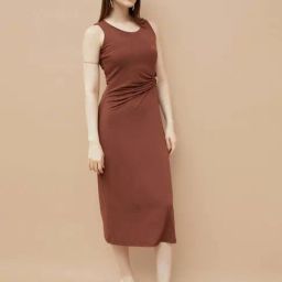 Code By Lifestyle Brown Regular Fit Dress-picture-28