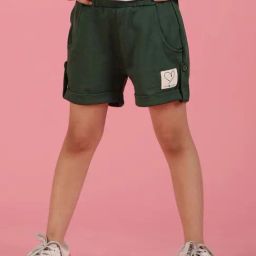 Tales & Stories Kids Green Regular Fit Shorts-image-48
