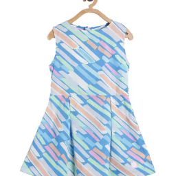 Tales & Stories Kids Blue Printed Dress-image-35