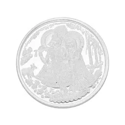 Sri Jagdamba Pearls Radha Krishna 999 Silver 10gm Silver Coin-16