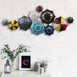eCraftIndia Set of Colorful Handcrafted Umbrella's Iron Wall Hanging-image-32