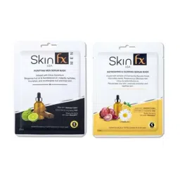 Skin Fx Refreshing & Purifying Men Facial Serum Mask - Pack of 2-15
