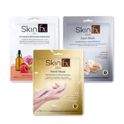 Skin Fx Nourishing Hand, Foot & Anti - aging Facial Serum Mask - Pack of 3-72