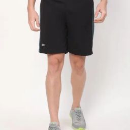 Dida Black Polyster Regular Fit Solid Shorts-picture-12