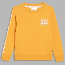 Blue Giraffe Kids Yellow & White Printed Full Sleeves Sweatshirt-image-92