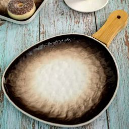 White Gold White & Brown Porcelain Serving Platter With Wooden Handle-image-21